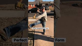 Perfect Sledgehammer Form! #sledge #hammer #sledgehammer #perfectform  #professional #concrete