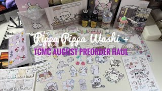 PippaPippa Washi & TCMC August Preorder Haul | Stationery Unboxing with ASMR Vibes