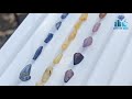 ceylon natural sapphire crystals lot with blue sapphire twin crystal