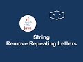 string remove repeated letters in java