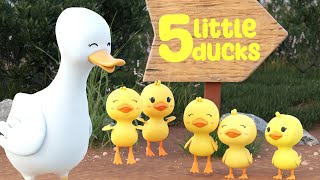 Five Little Ducks - Nursery Rhyme Children's Song by Tickle Munkiees