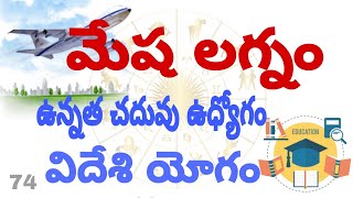 మేష లగ్నం ఉన్నత చదువు ఉధ్యోగం   విదేశి యోగం