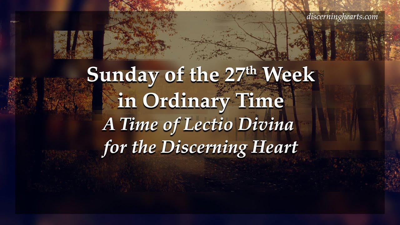 Sunday Of The 27th Week In Ordinary Time - A Time Of Lectio Divina For ...