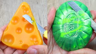 Relaxing Soap Cutting ASMR. Satisfying Soap and lipstick cutting. Corte de jabón - 935