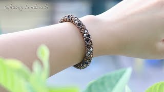 Classy netted bracelet tutorial. How to make beaded jewelry