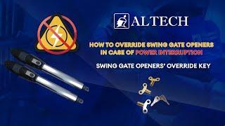 TUTORIAL: How to Manual Override Swing Gate Openers in case of Power Interruption