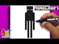 How To Draw MINECRAFT - Enderman From  ( EASY )