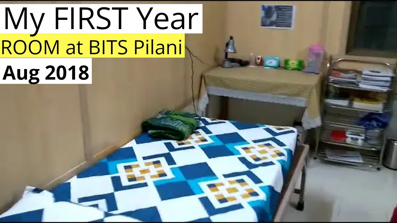 My FIRST Year Hostel Room At BITS Pilani | SR Bhawan (Aug 2018)| BITS ...