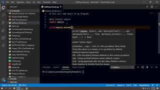 How to add emoji using python