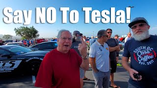 Say No To Tesla 2 At South OC Cars and Coffee