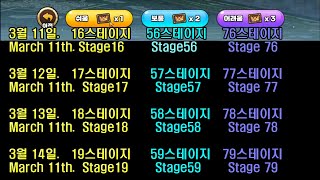 골드타워디펜스. 일일도전 맵의 주기를 확인했습니다. (Gold Tower Defence. I checked the daily challenge map cycle.)