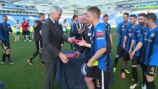 Peacehaven \u0026 Telscombe celebrate winning the Parafix Sussex Senior Challenge Cup