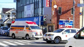 【ドクターカーと救急車】緊急走行同士のすれ違い  通行人もビックリ!!