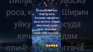 💫 Хайрли тун.  Яхши дам олинг.🥰Бугун ажойиб кун, гўзал бу кеча,✨💐✨ Биламан чарчабсиз роса,