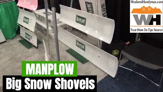 Manplow Big Snow Shovels EZ Glide Edges Reversible Poly Blade | Weekend Handyman