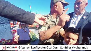 #ağdam | Əfsanəvi Kəşfiyyatçı Gizir Xanı Şəhidlərin məzarı önündə.