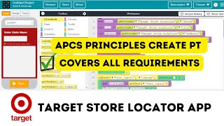 Easy Create PT for AP Computer Science Principles - Target Locator App #apcsp #programming