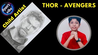 Thor I Avengers I Drawing I Ryan's Vibe     #thor #avengers #marvel #youtubevideo #kids #superhero
