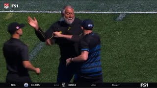 HUGE COACHES FIGHT in Major League Rugby | Rugby Fight Club
