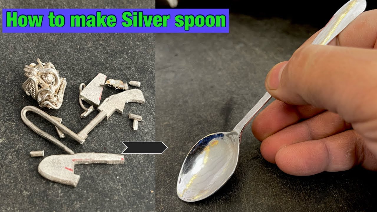 How To Make Silver Spoon | Handmade Silver Spoon - YouTube