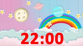 22 Minute Countdown Timer Rainbow ๐ for Kids with Alarm and Fun Music