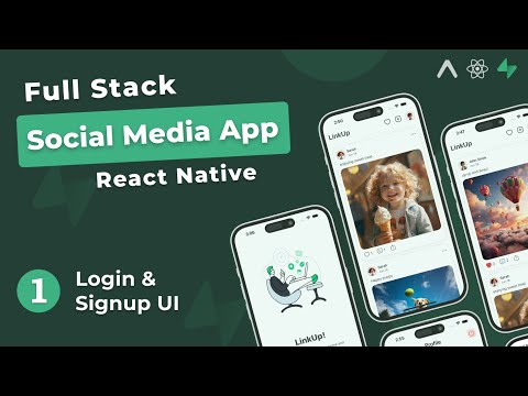 Build a Full Stack Social Media App in React Native #1 – Login and Signup UI