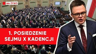 Pierwsze posiedzenie Sejmu X kadencji. Posłowie wybiorą składy komisji [NA ŻYWO]