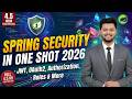 Master Spring Security In One Shot 2026 🔐 (JWT + OAuth2 + Authorization, Roles & More) 🚀