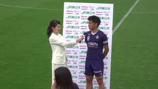 第92回関東大学サッカーリーグ戦〈開幕戦〉明治大学・村田航一選手のヒーローインタビュー！