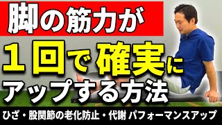 【足 老化防止 トレーニング】膝痛 股関節痛 痛みの原因は足の筋力 ｜1回で確実に上がるトレーニング