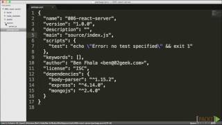 Learning Full Stack React : Setting Up the Server | packtpub.com