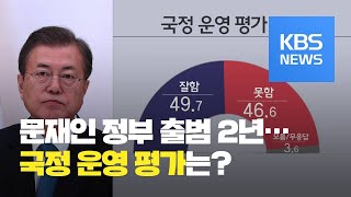 [여론조사]① 문재인 정부 국정운영 긍정 49.7 VS 부정 46.6% / KBS뉴스(News)