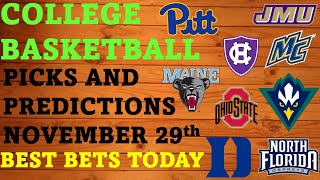 College Basketball Picks and Predictions November 29th Best Bets Today