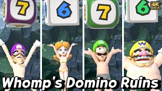 Whomp's Domino Ruins - Daisy vs Waluigi vs Luigi vs Wario Master com Super Mario Party AlexGamingTV
