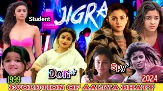 Evolution Of Alia Bhatt from "Sanghansh" to "Jigra" (1999-2024) ||Alia Bhatt Filmography|| Cinetube