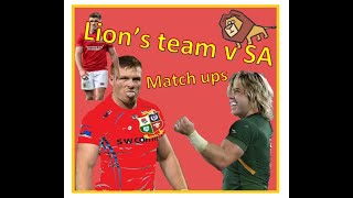 Lions squad 2021 match ups v South Africa - British and Irish Lions Tour 2021 -Rugby Union