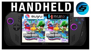 Suyu vs Ryujinx Handheld Mode Emulator Super Mario Wonder 60FPS | 0.5x Resolution | ROG Ally X