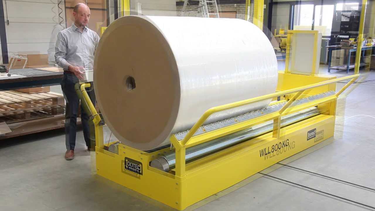 Roll Unwrapping Process Dotec Solution For Unwrapping Large Non Woven