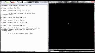 Number Sequence Increment in vim editor