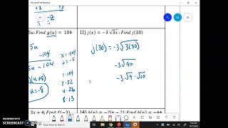 A2 Function Notation Help with Practice Problems
