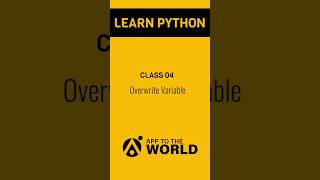 Overwrite variable in Python. Easy python tutorials . #pythontutorial #easypython #shortsyoutube