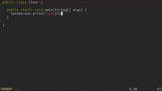 Java - Linux - Progmatically Clear Screen