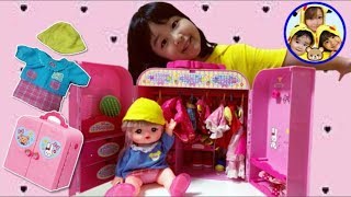 メルちゃんのおしゃれクローゼットでかのんちゃんと一緒に着せかえごっこをしたよ♪　メルちゃん　おしゃれごっこ　おかたづけばっちり！おしゃれクローゼット開封　かおりんママ