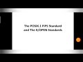 the posix.1 fips and x open standards explained