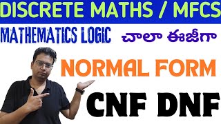 BTECH Discrete maths /Mfcs |normal form |Cnf Dnf|conjuctive normal form|disjunctive normal form