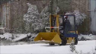 寒波到来　フォークリフトで除雪作業　2016 01 26