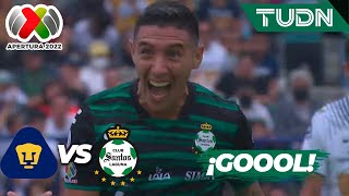 ¡Santos, sin piedad! Leo anota  Pumas 0-5 Santos | Liga Mx Apertura 22 -J10 | TUDN