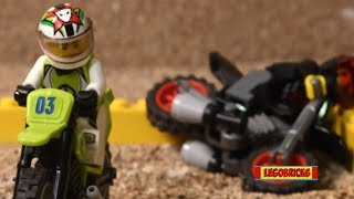 LEGO Motorcycle Race in Sand | ST027 | Stop motion lego video | best lego videos  | Legobricks