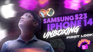 Samsung S23 & Iphone 14 Unboxing!! Mega Unbox😂 Unboxing Samsung S23 And iphone 14 | Tech Abex Gaming