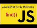 find() - JavaScript Array Methods